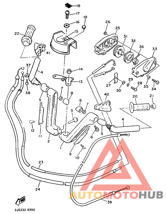 Steering handle. cable