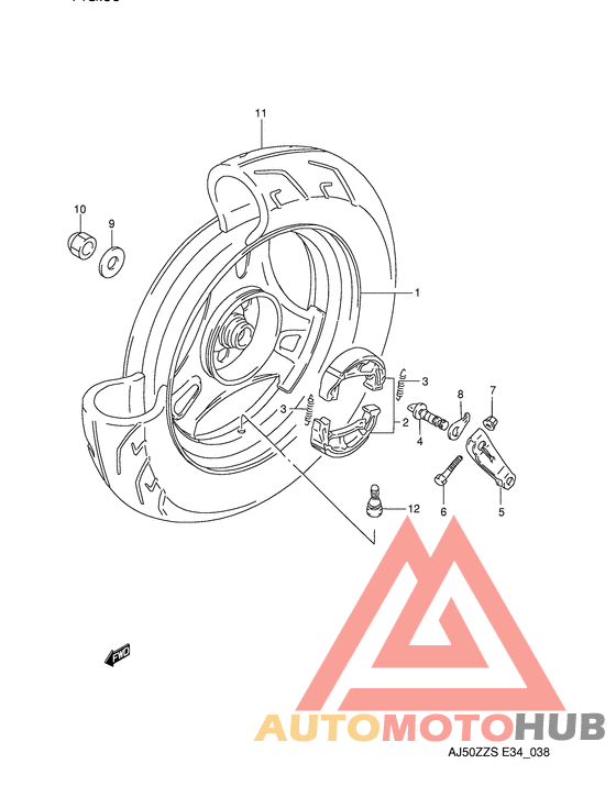 Rear wheel complete assy