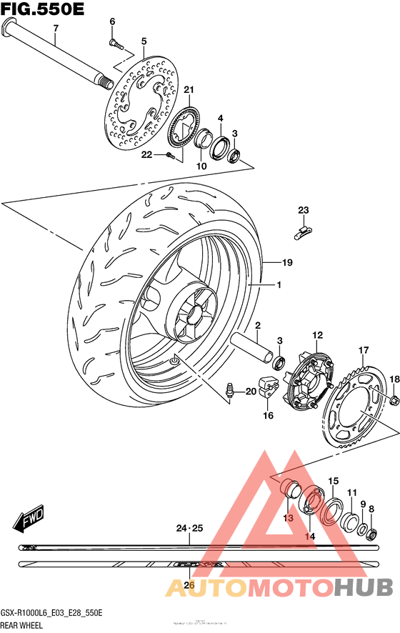 Rear Wheel (Gsx-R1000Al6 E33)