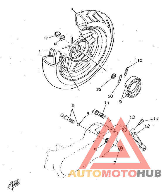 Переднее колесо