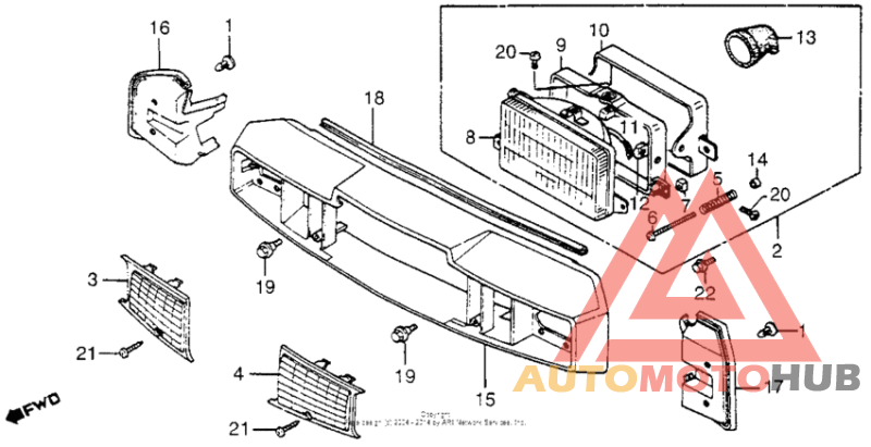 Headlight + front handlebar cover
