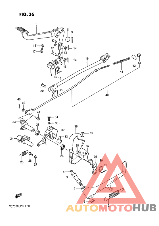 Prop stand - rear brake