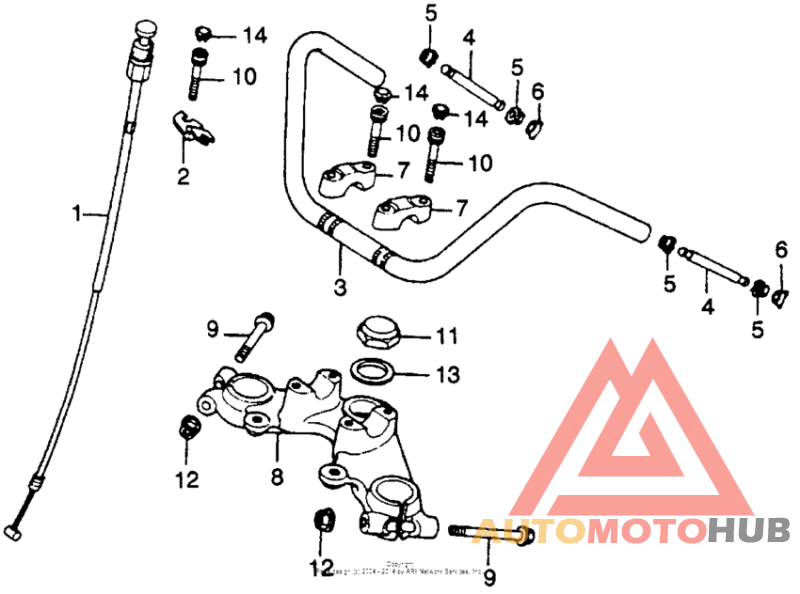 Handlebar + top bridge