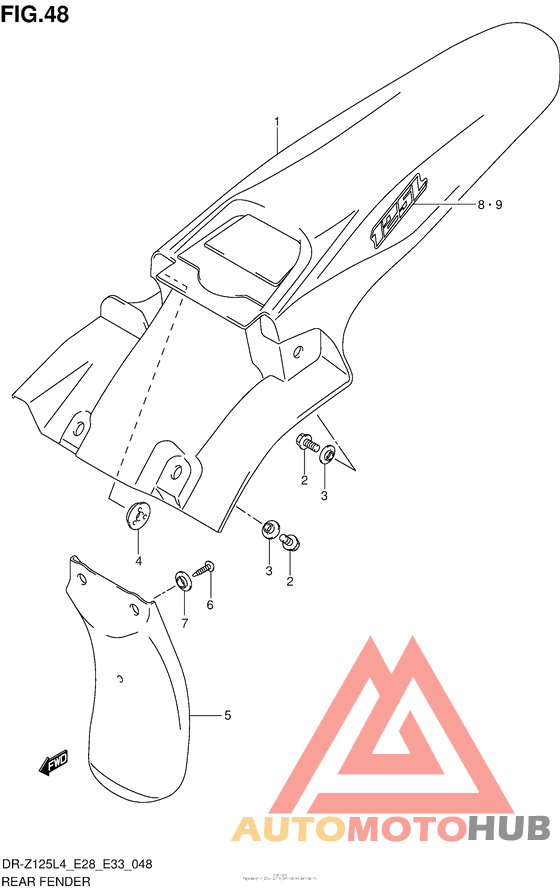 Rear Fender (Dr-Z125Ll4 E33)