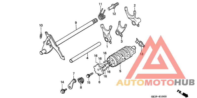 Shift drum/shift fork