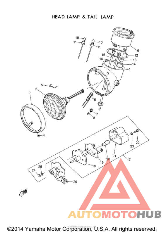Head lamp and tail lamp
