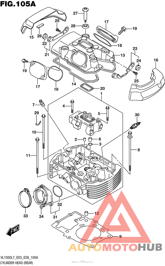 Cylinder Head (Rear) (Vl1500Bl7 E03)