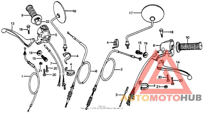 Handle lever + switch 79