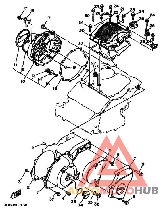 Crankcase cover ass`y  (v