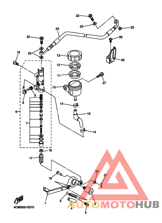 Rr master cylinder assy