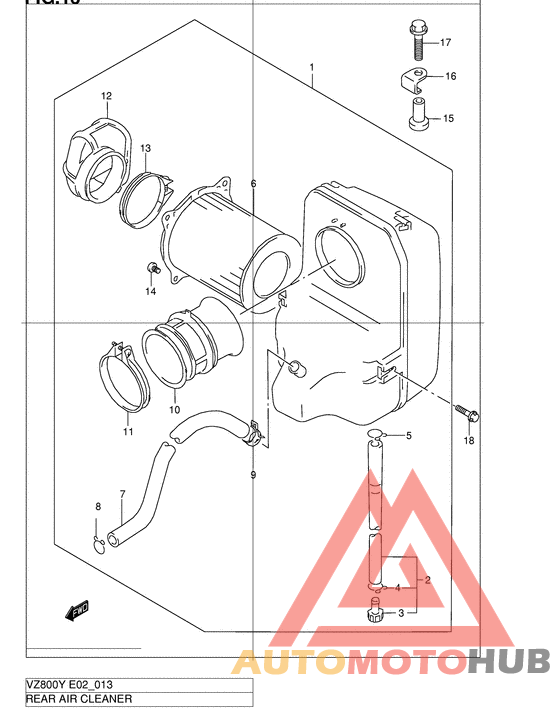 Rear air cleaner