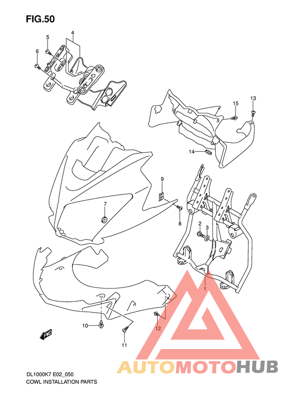 Cowl body installation parts