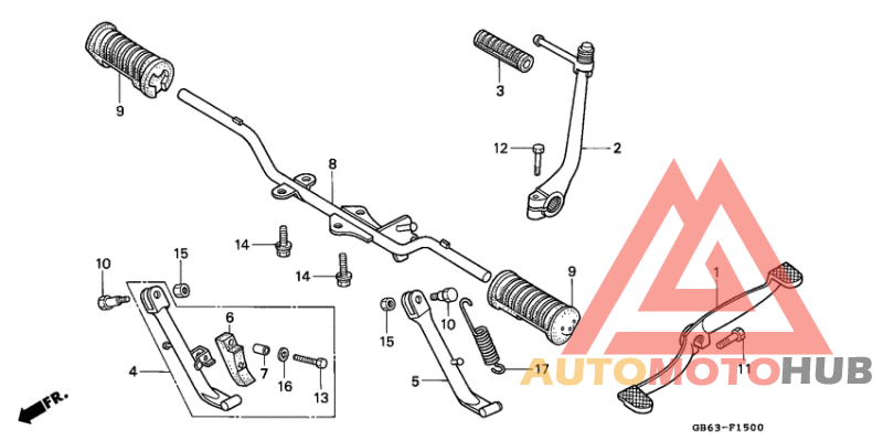 Step/kick arm/ change pedal