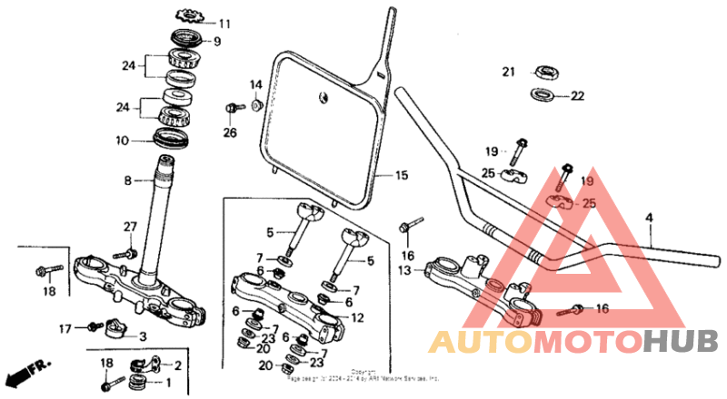 Handlebar + steering stem