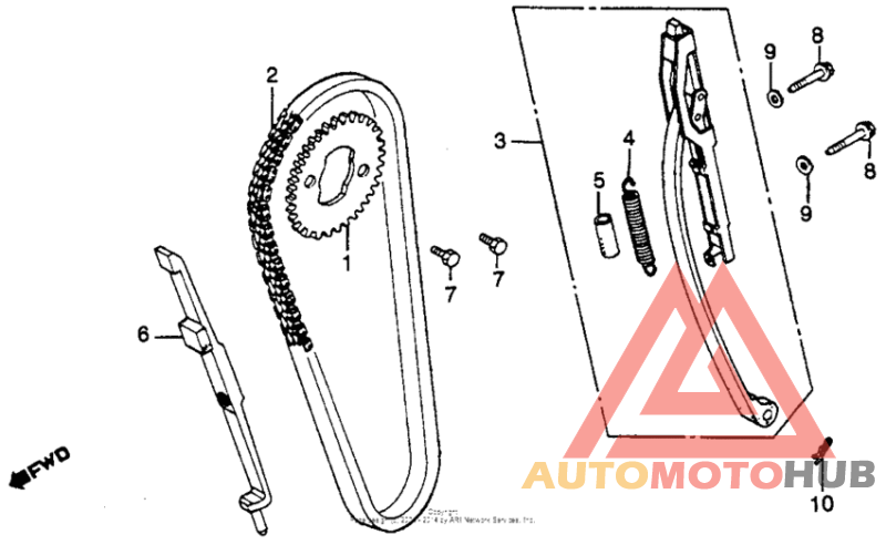 Cam chain + tensioner