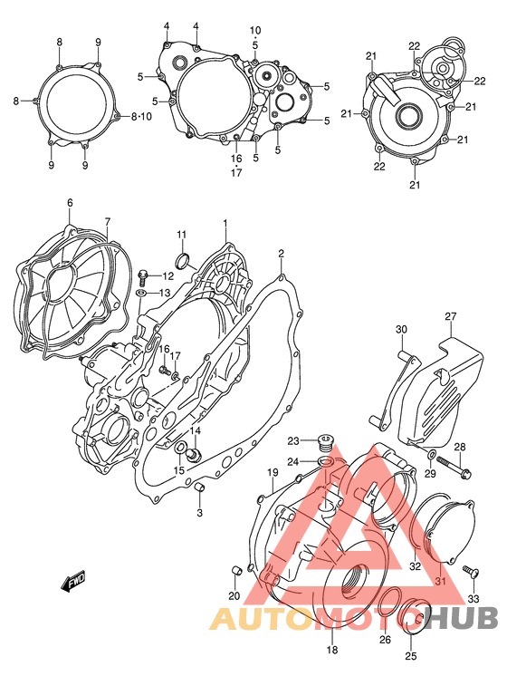 Crankcase cover ass`y  (v