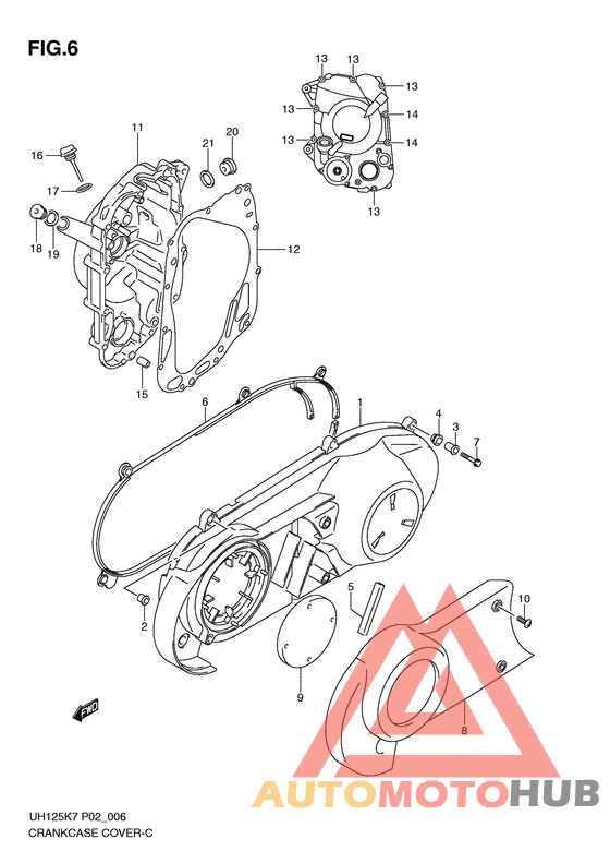 Crankcase cover ass`y  (v