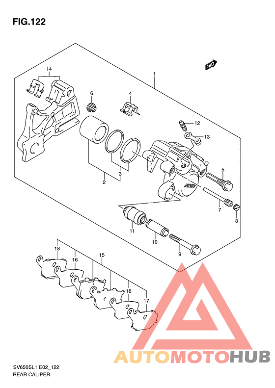 Задний суппорт