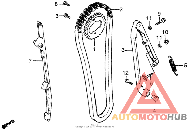 Cam chain + tensioner