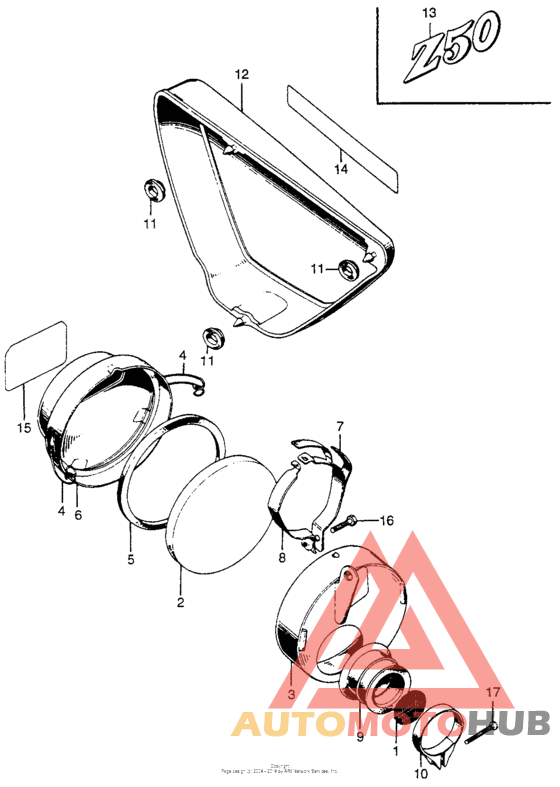 Left side cover + air cleaner