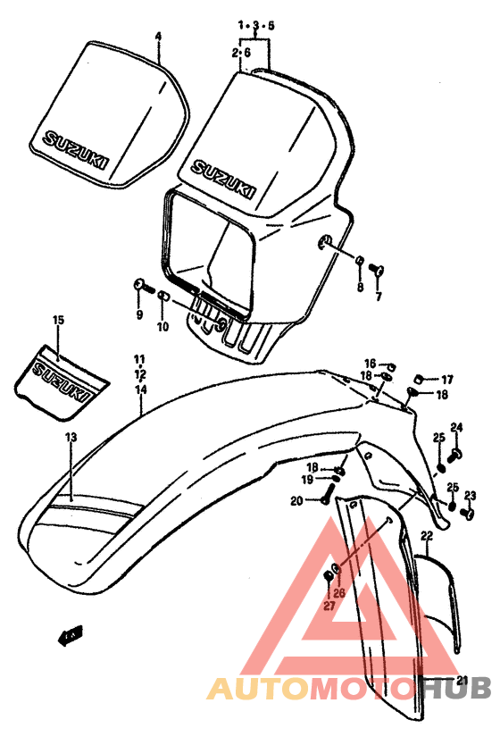 Headlamp housing-front fender