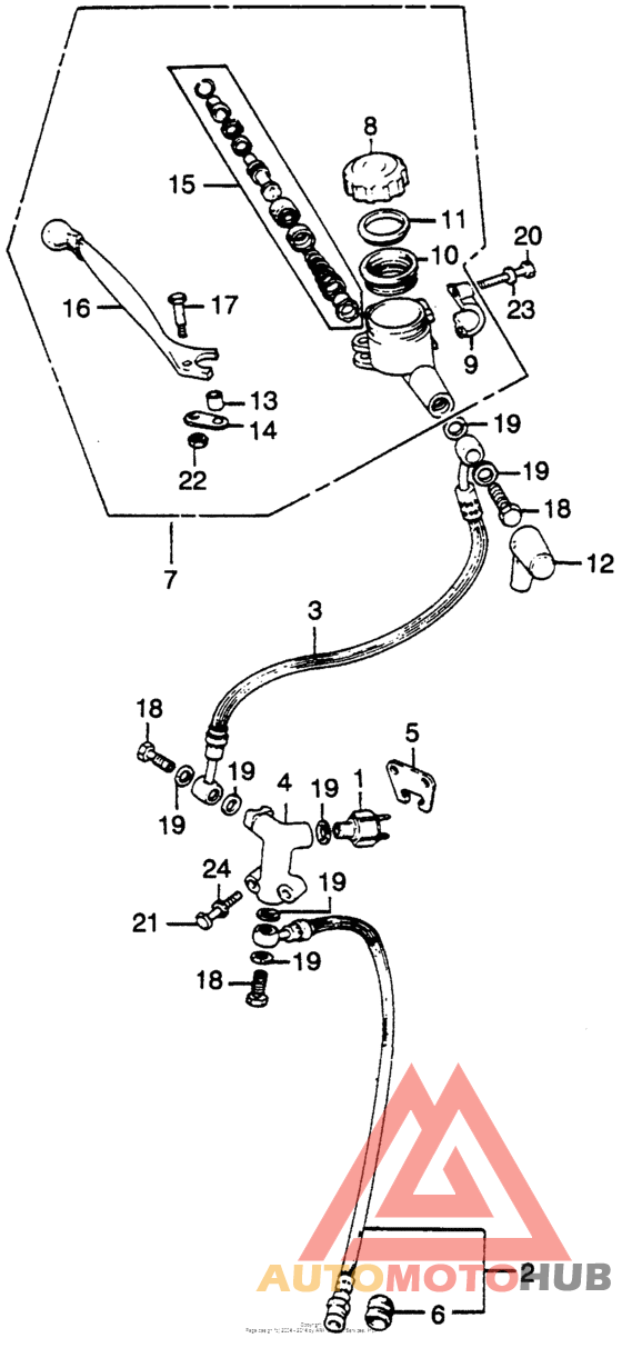Master cylinder + brake hose