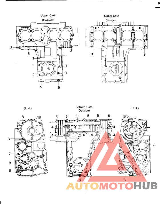 Crankcase bolt & stud pattern