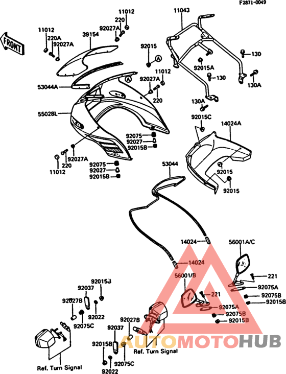 Cowling(1/2)(zx550-a3/a4/a5)