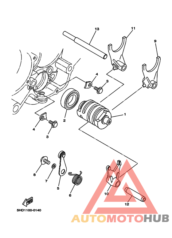 Shift cam & fork