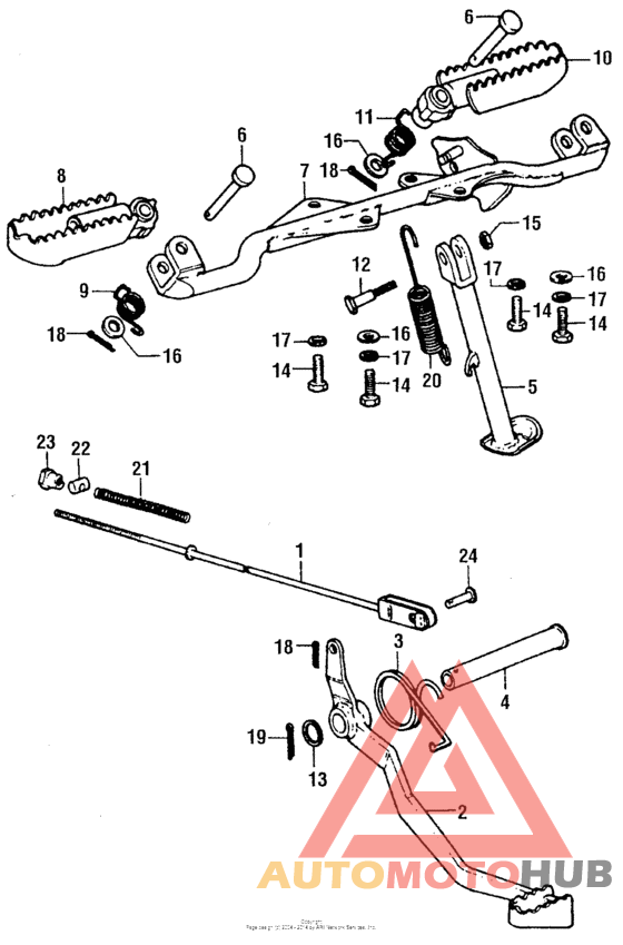 Brake pedal + side stand