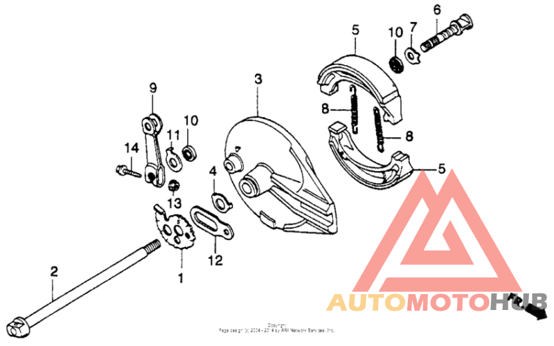 Rear brake panel 82-83