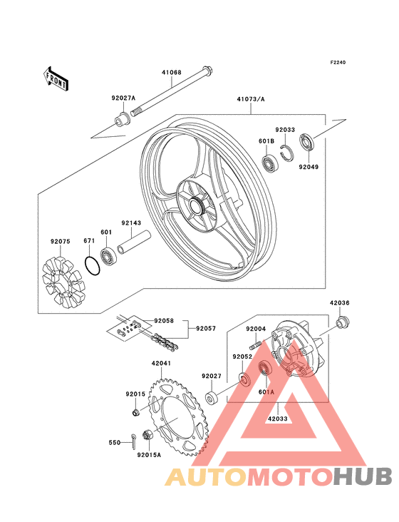 Заднее колесо/цепь