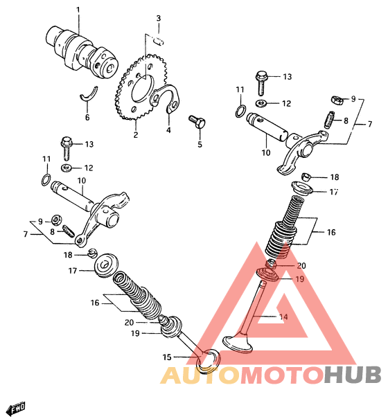 Распределительный вал-клапаны