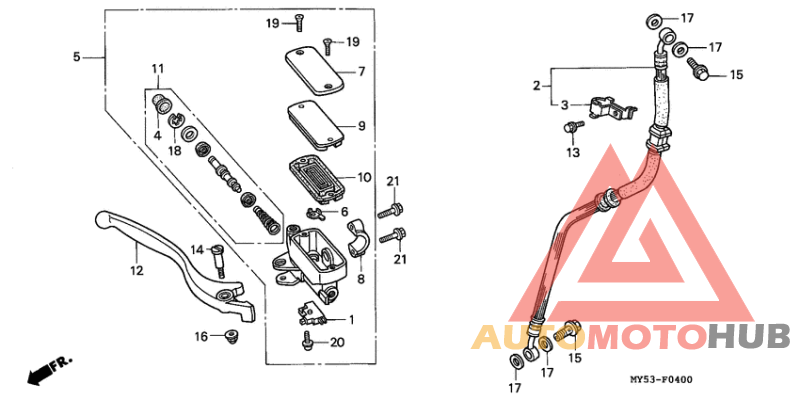 Fr. brake master cylinder