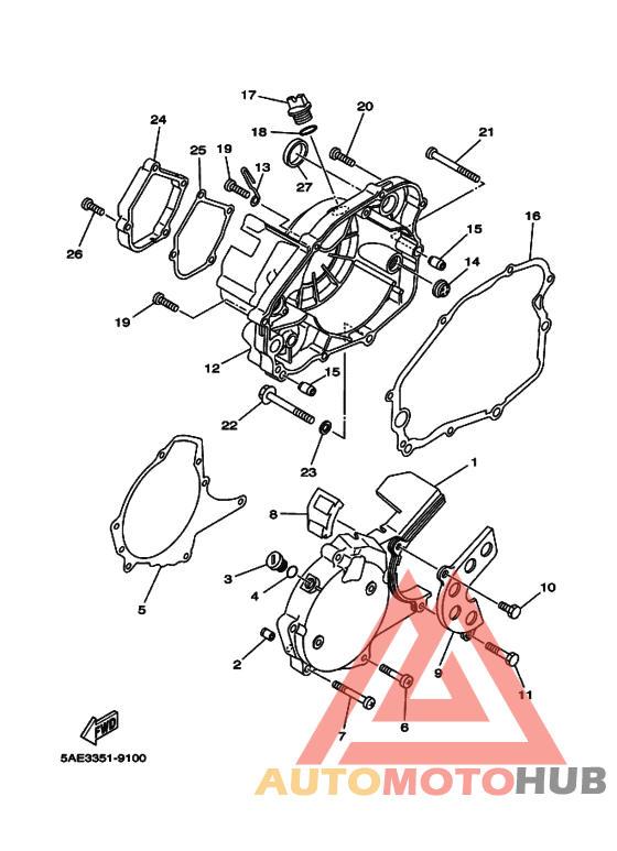 Crankcase cover ass`y  (v