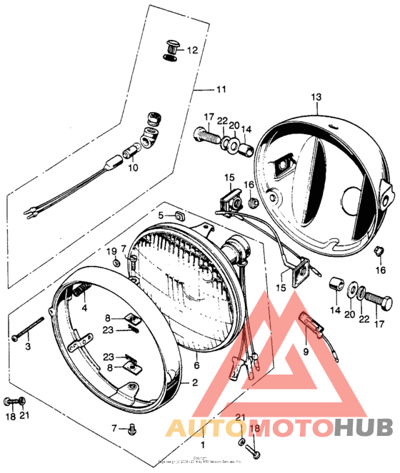 Cb headlight + headlight case