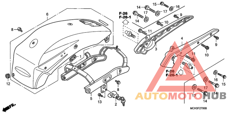 Rear fender/grab rail