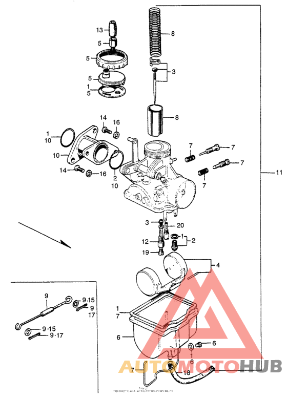 Cb/cl175right carburetor