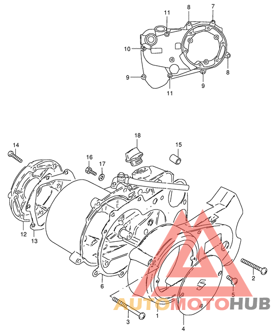 Crankcase cover ass`y  (v