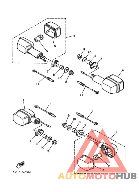 Rear flasher light assy