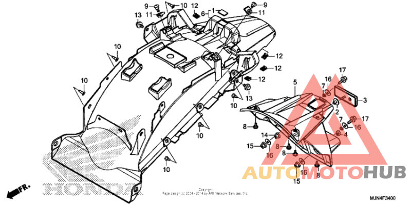 Задний бампер