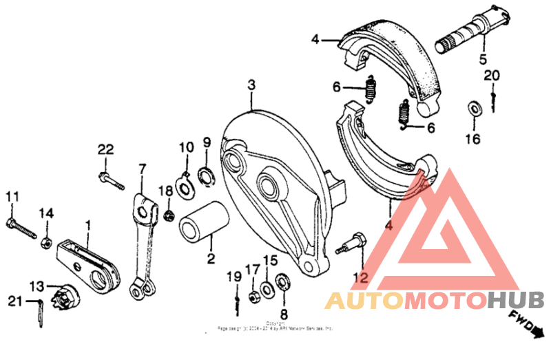 Rear brake + rear brake panel