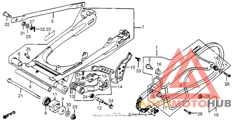 Swingarm + chain case