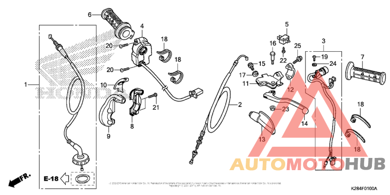 Handle Lever + Switch + Cable