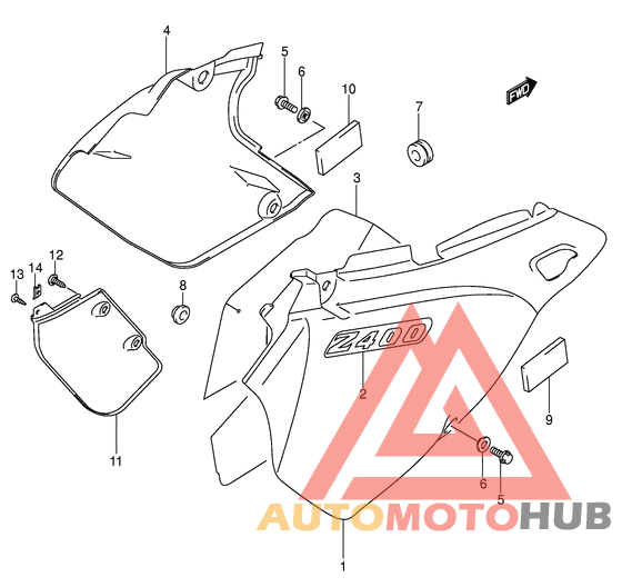 Обтекатель задний