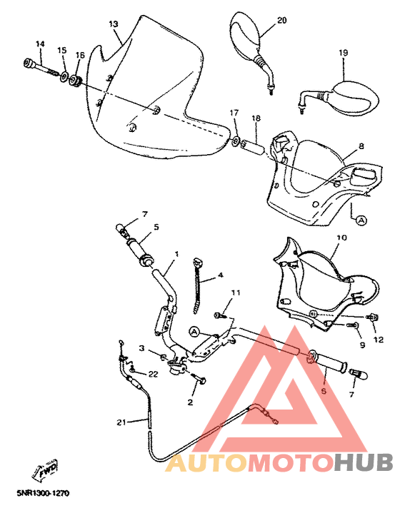 Steering handle. cable