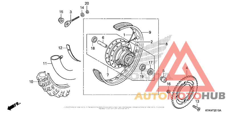 Переднее колесо