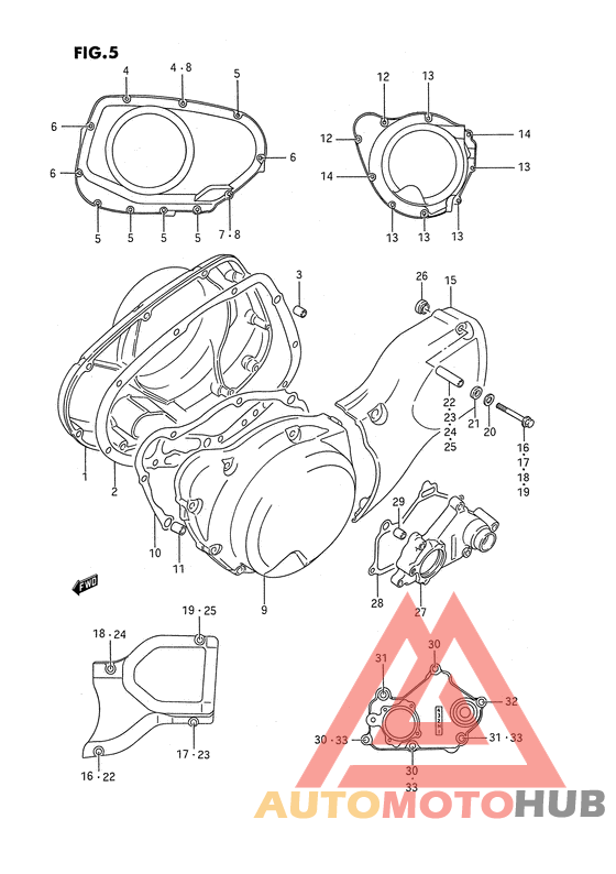 Crankcase cover ass`y  (v