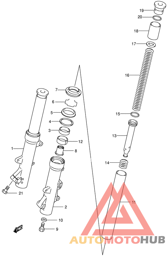 Демпфер передней вилки