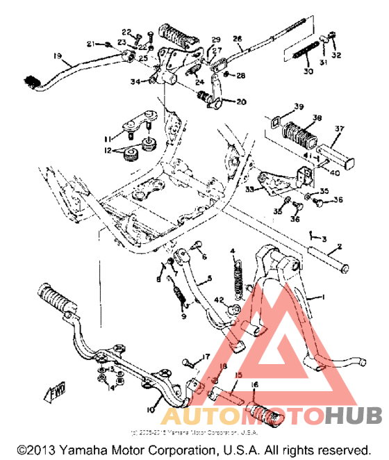 Stand - footrest - brake pedal
